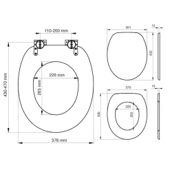 Tiger Toiletbril Hetta MDF Bruin met Softclose