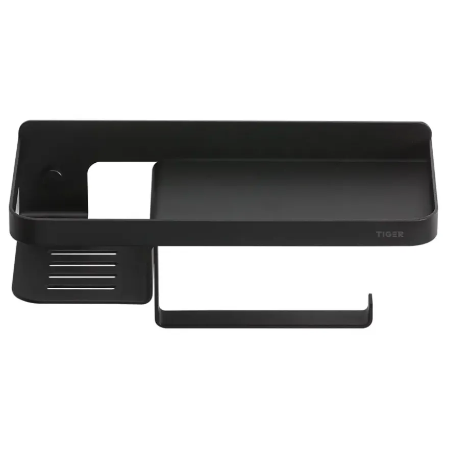 Tiger toiletrolhouder Caddy Zwart
