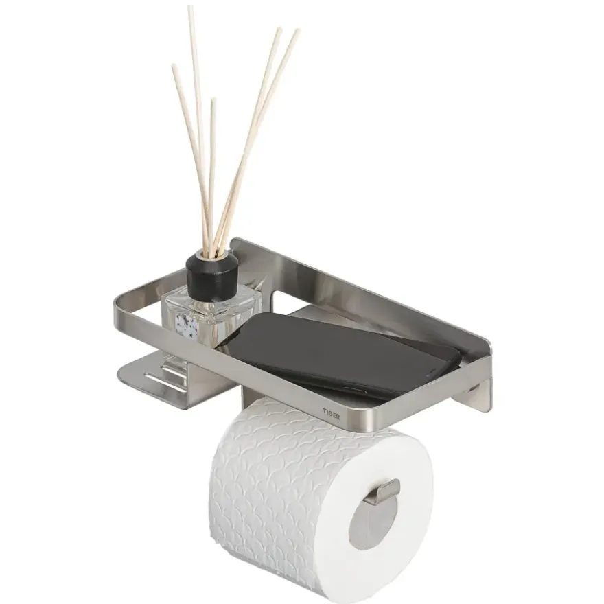 Tiger toiletrolhouder Caddy Rvs