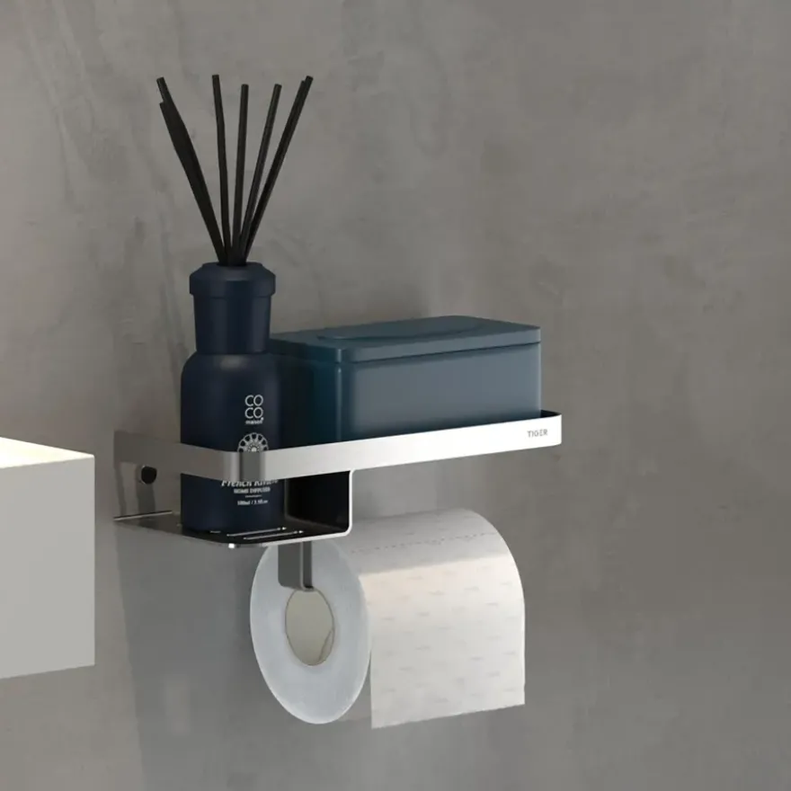 Tiger toiletrolhouder Caddy Rvs