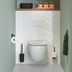 Tiger toiletrolhouder Carv zonder klep Zwart