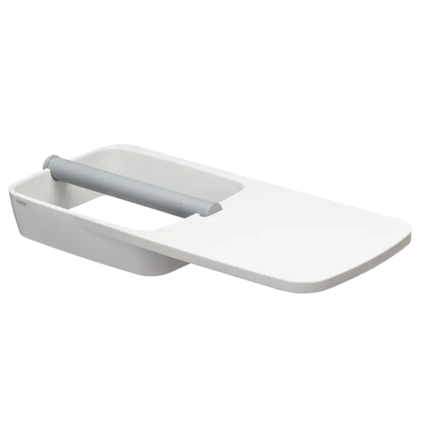 Tiger Toiletrolhouder TESS met planchet wit/lichtgrijs