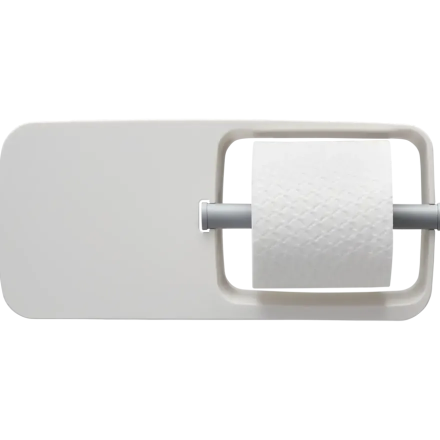 Tiger Toiletrolhouder TESS met planchet wit/lichtgrijs