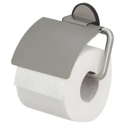 Tiger toiletrolhouder Tune met klep zwart inox