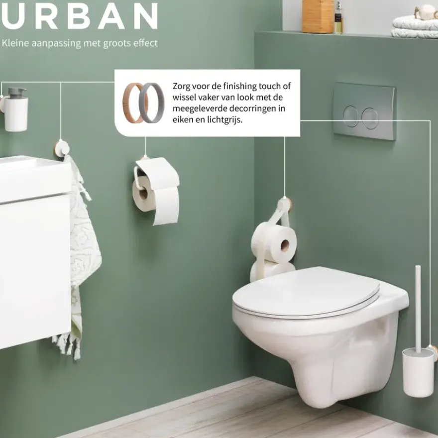 Tiger Toiletrolhouder Urban Wit