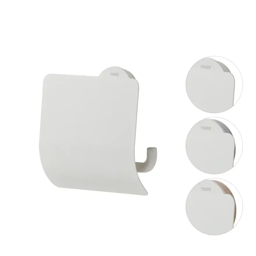Tiger Toiletrolhouder Urban Wit met Klep