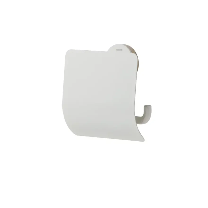 Tiger Toiletrolhouder Urban Wit met Klep