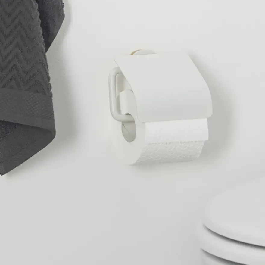 Tiger Toiletrolhouder Urban Wit met Klep