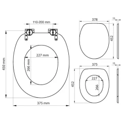 Tiger toiletzitting MDF Oregon wit