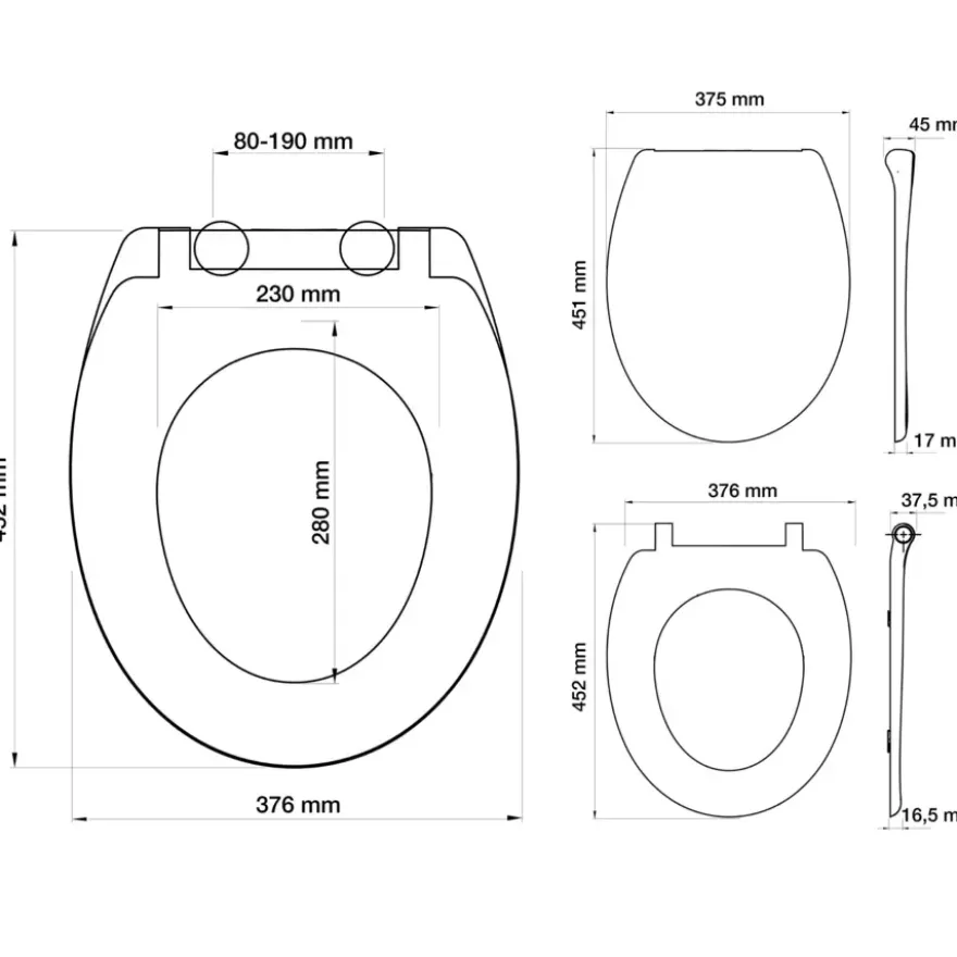 Tiger Ventura toiletbril softclose wit