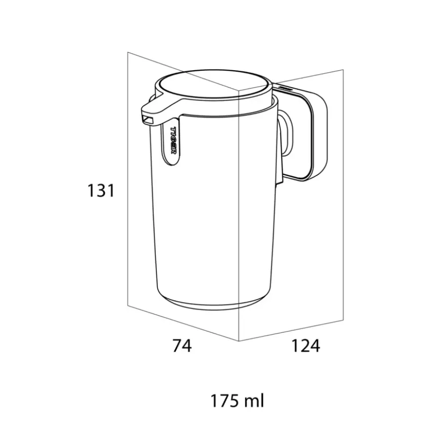 Tiger zeepdispenser Carv 175 ml Zwart