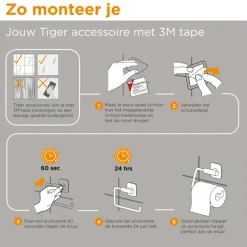 Tiger zeepdispenser Colar 180 ml Zwart