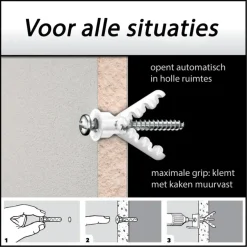 Toggler alligatorplug met flens AF5 5 mm 20 stuks