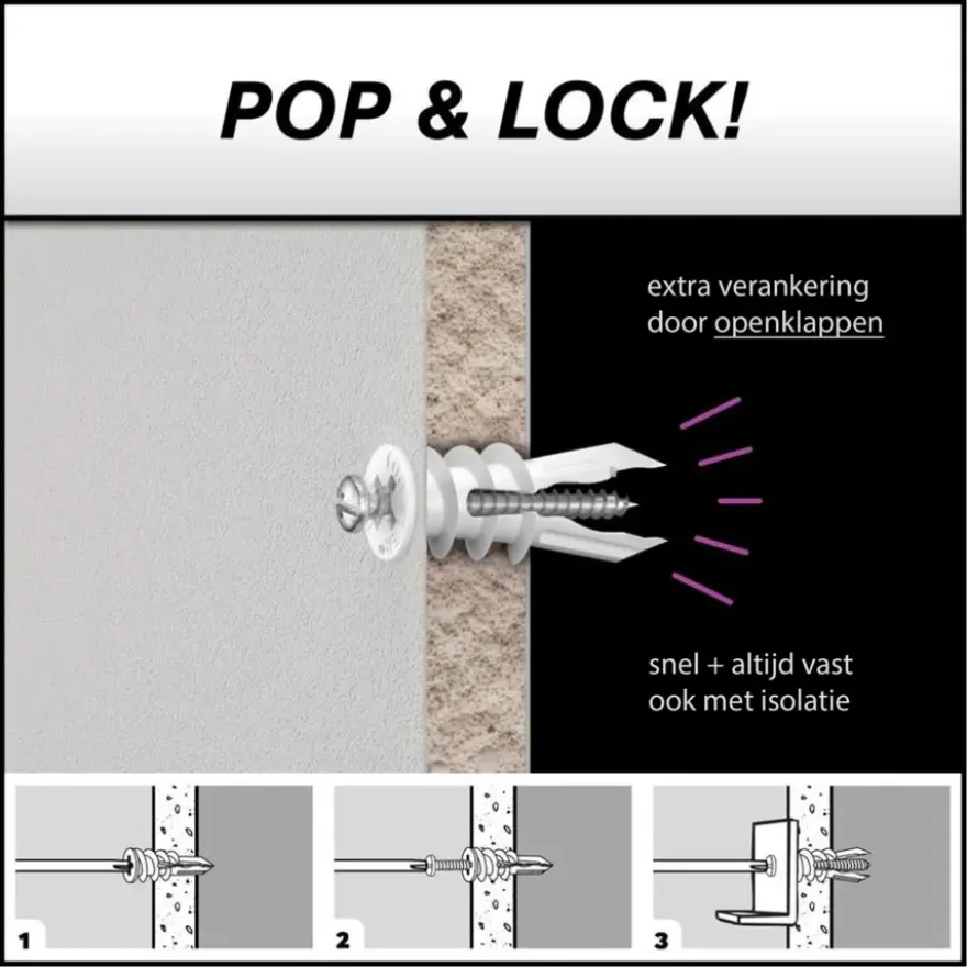 Toggler gipsplaatplug mini SPM 9.5-15 mm 20 stuks