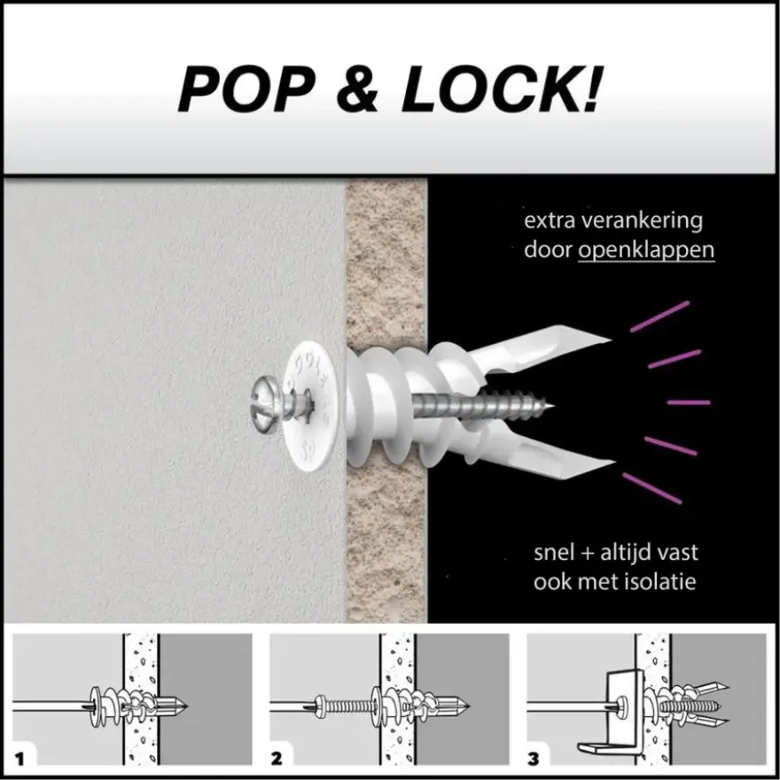 Toggler gipsplaatplug SP 9.5-15 mm 6 stuks