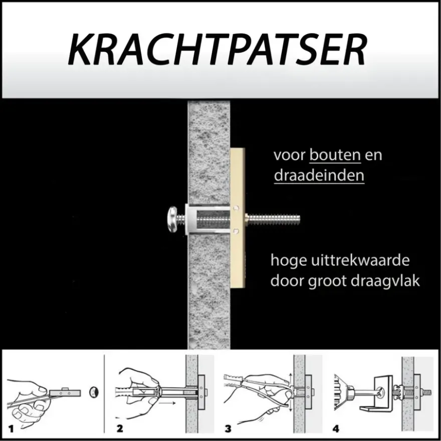 Toggler hollewandanker 9,5-92 mm M6
