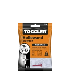 Toggler hollewandplug TH6 9-13 mm 6 stuks
