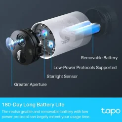 TP-Link Tapo TC420S1 beveiligingscamera voor buiten 2K QHD met batterij