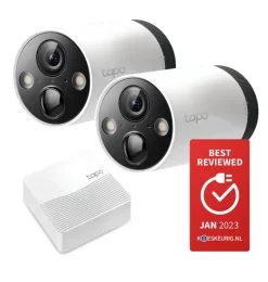 TP-Link Tapo TC420S2 2x beveiligingscamera's voor buiten 2.5K Ultra HD met batterij