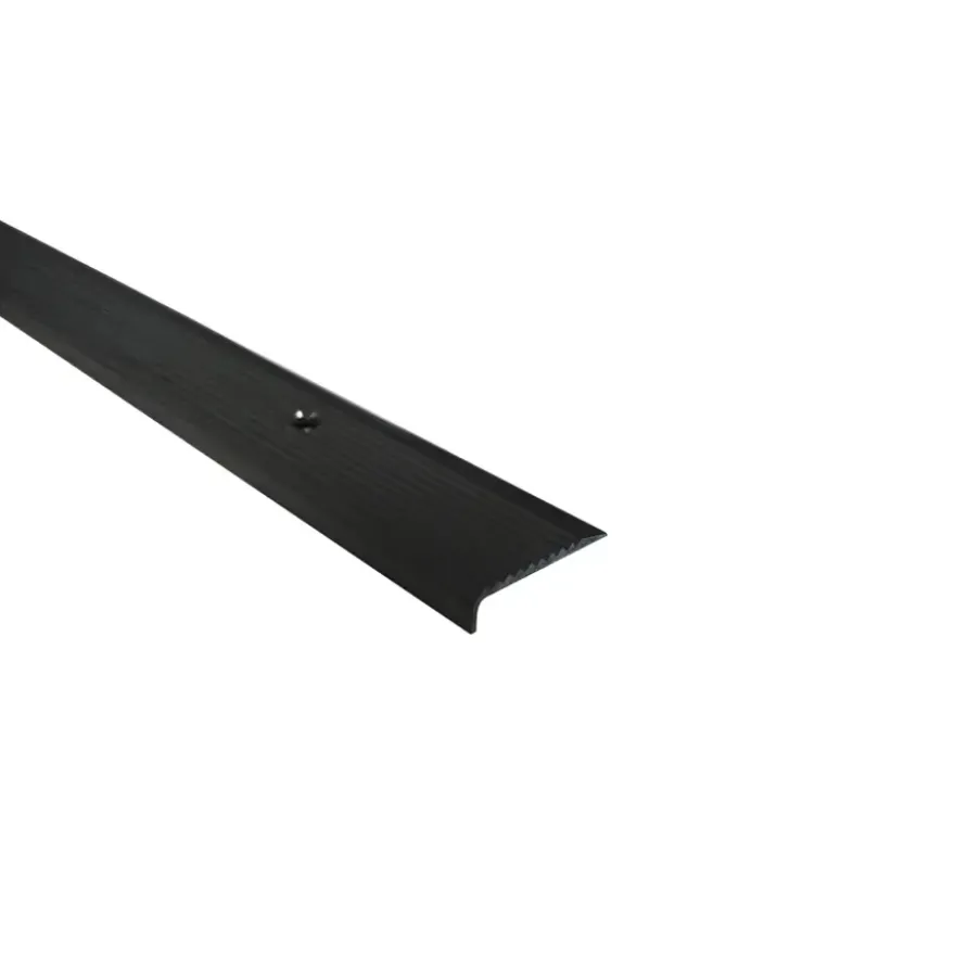 Trapkant aluminium mat zwart dr 25x6x1000x1.6mm