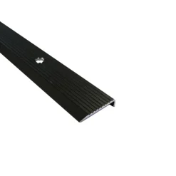 Trapkant aluminium mat zwart dr 25x6x1000x1.6mm
