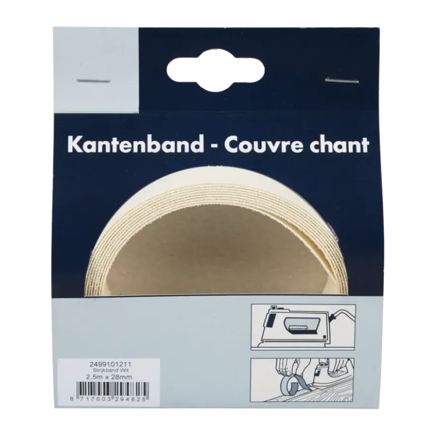 Trends kantfolie wit 28 mm 250 cm