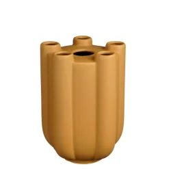 Tulpvaas oker keramiek - h28,5xd21 cm