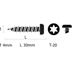 Unischroef 4x30mm torx ck vz 50st