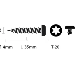 Unischroef 4x35mm torx ck vz 50st