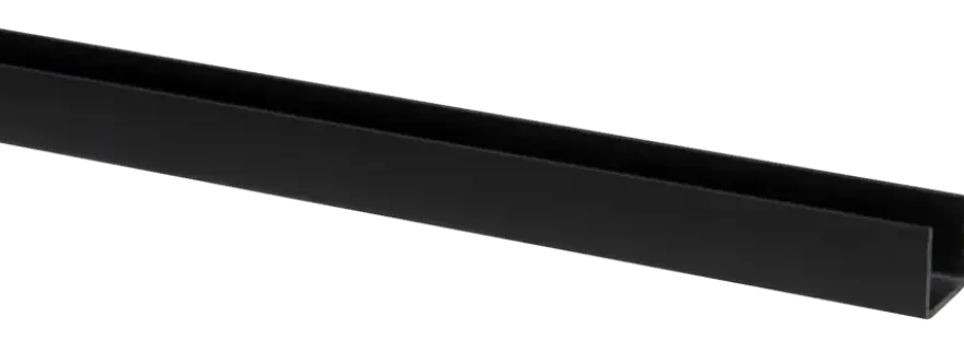 U-profiel kunststof zwart 9x13 mm lengte 260 cm