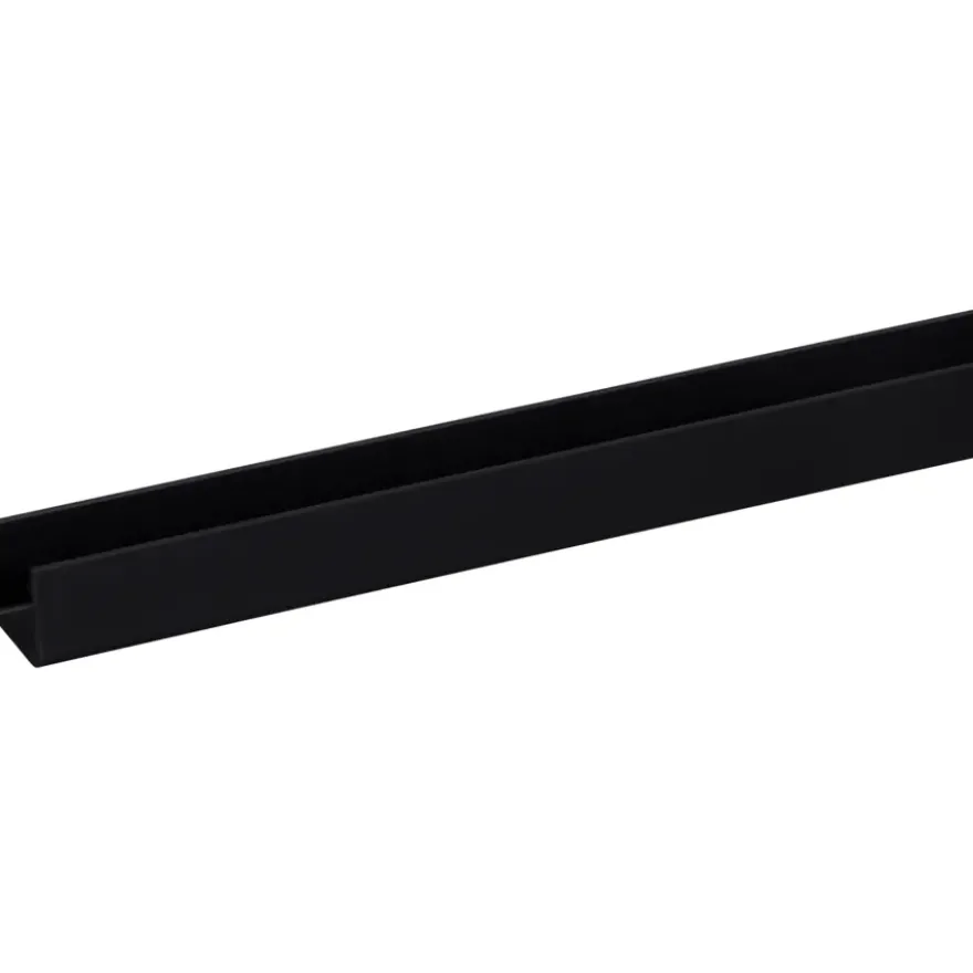 U-profiel kunststof zwart 18x18 mm lengte 260 cm