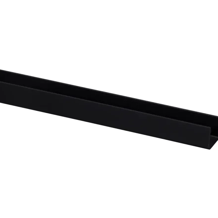 U-profiel kunststof zwart 18x18 mm lengte 260 cm