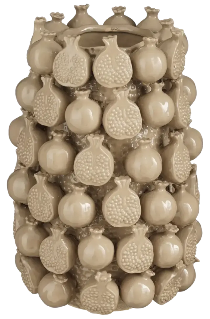 Vaas beige - h30xd24cm