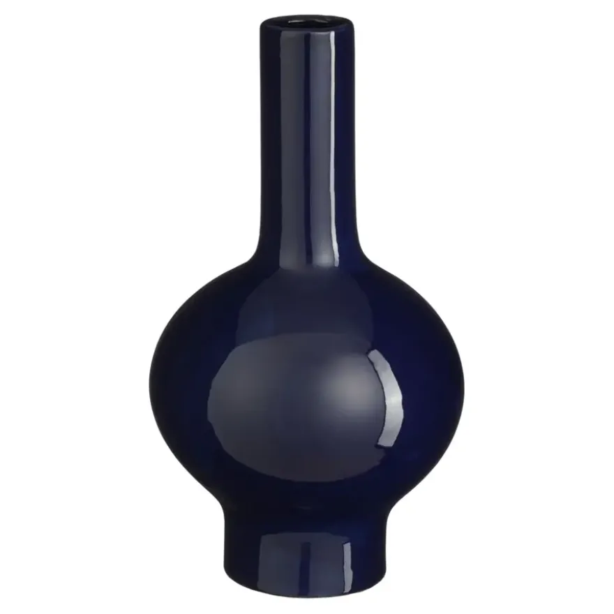 Vaas blauw - h45xd25cm