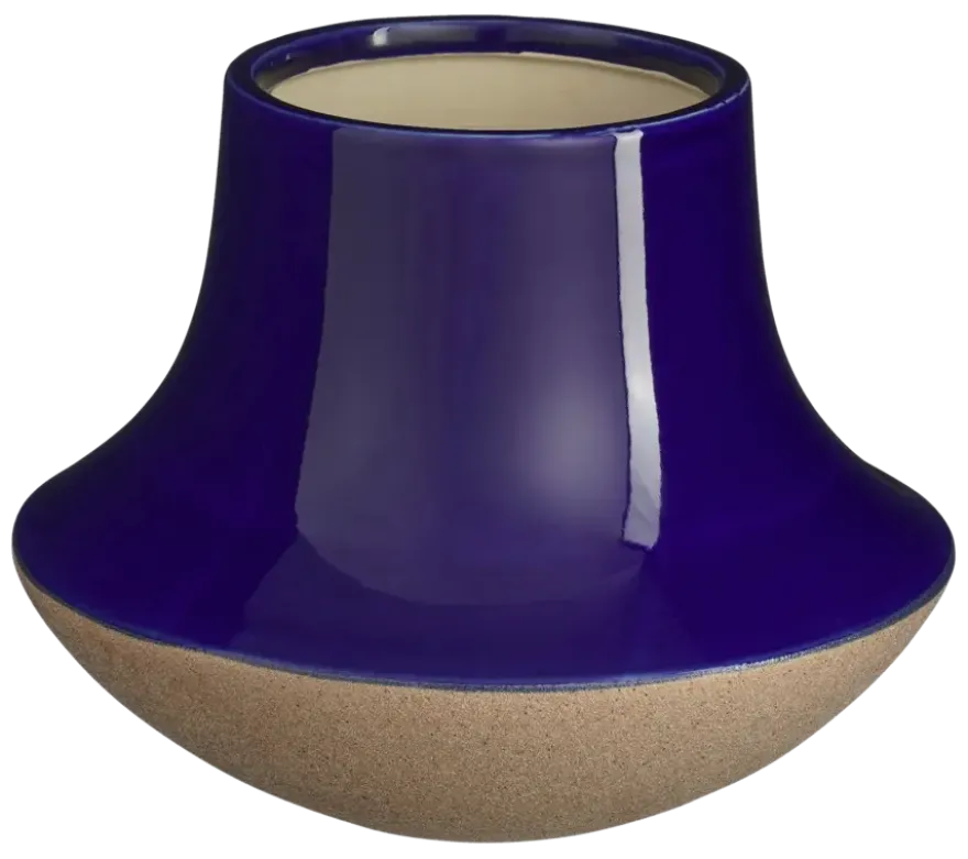Vaas blauw - h20xd25cm