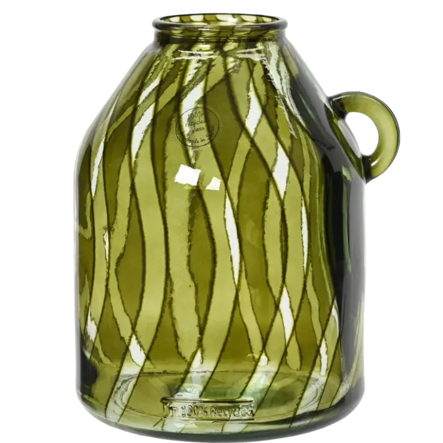 Vaas gerecycled glas groen
