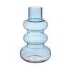 Vaas glas blauw 18x18x13,5cm