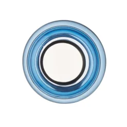 Vaas glas blauw 18x18x13,5cm