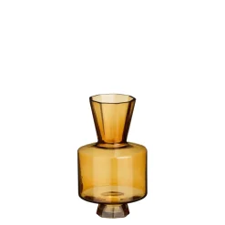 Vaas glas bruin - h18xd11 cm