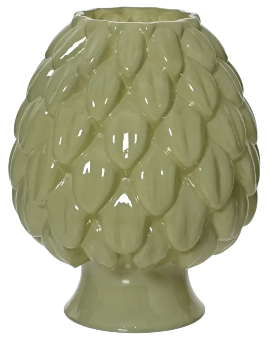 Vaas glas groen h26,5cm
