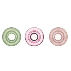Vaas glas groen roze paars 13x13x17,5cm