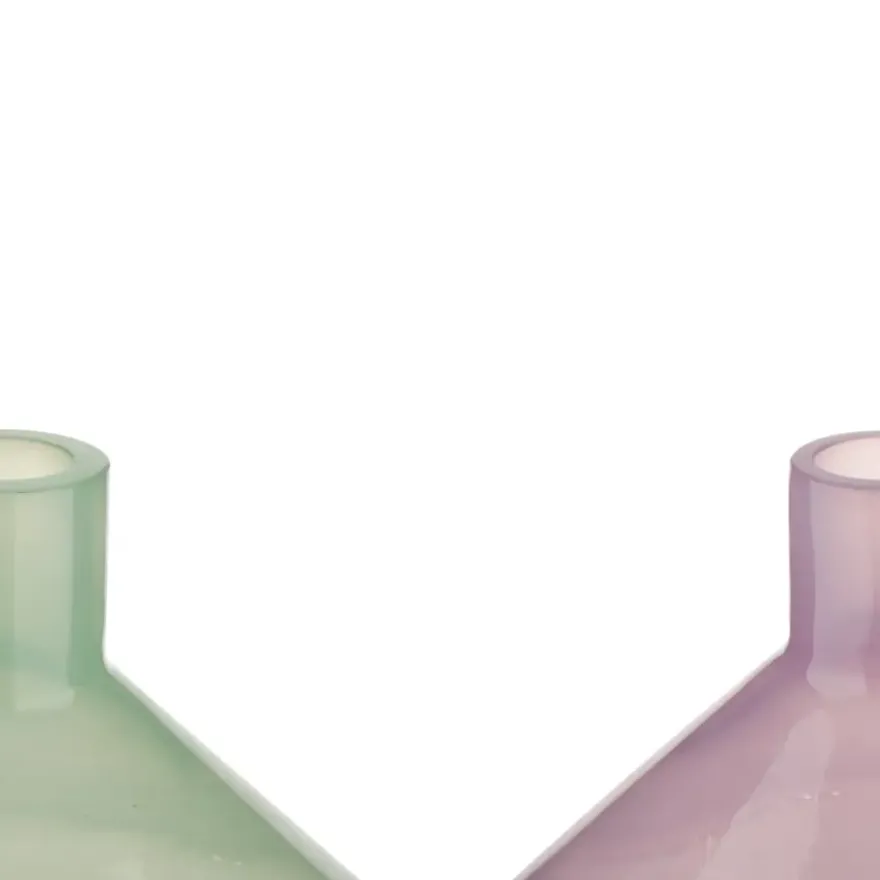 Vaas glas paars groen 17.5x17.5x23cm