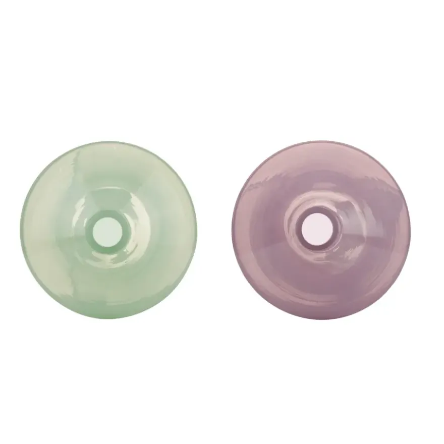 Vaas glas paars groen 17.5x17.5x23cm