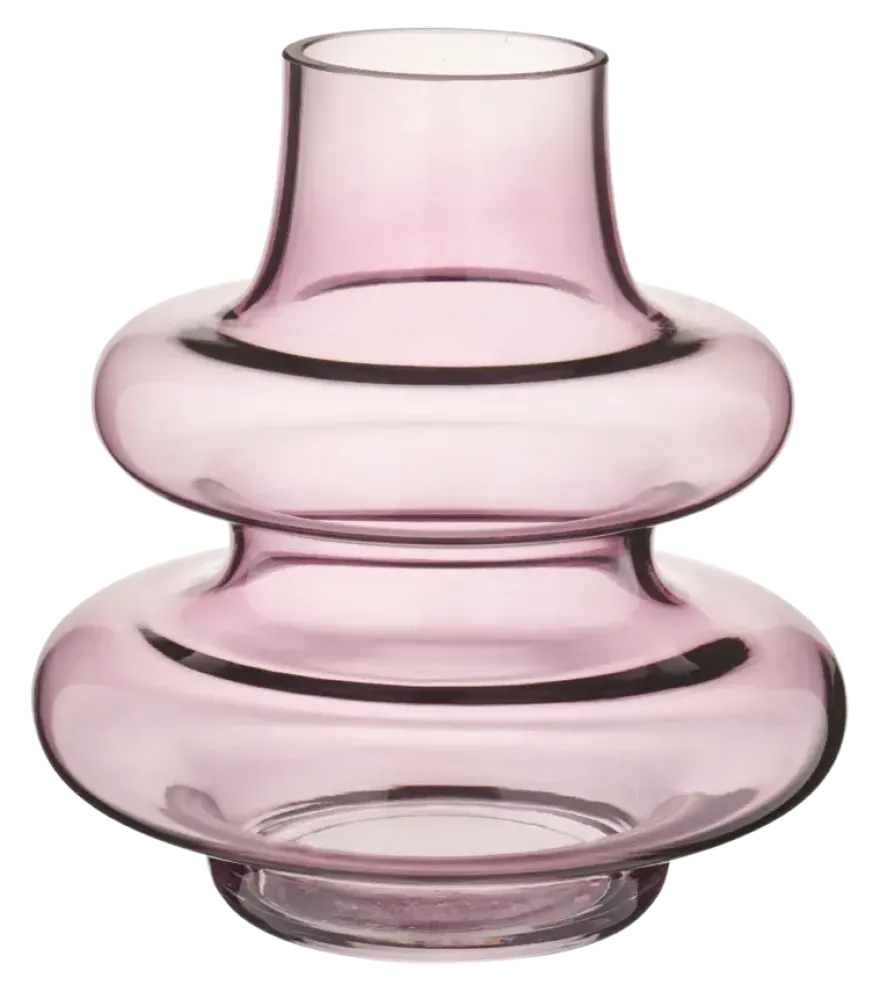 Vaas glas paars 20x20x20cm