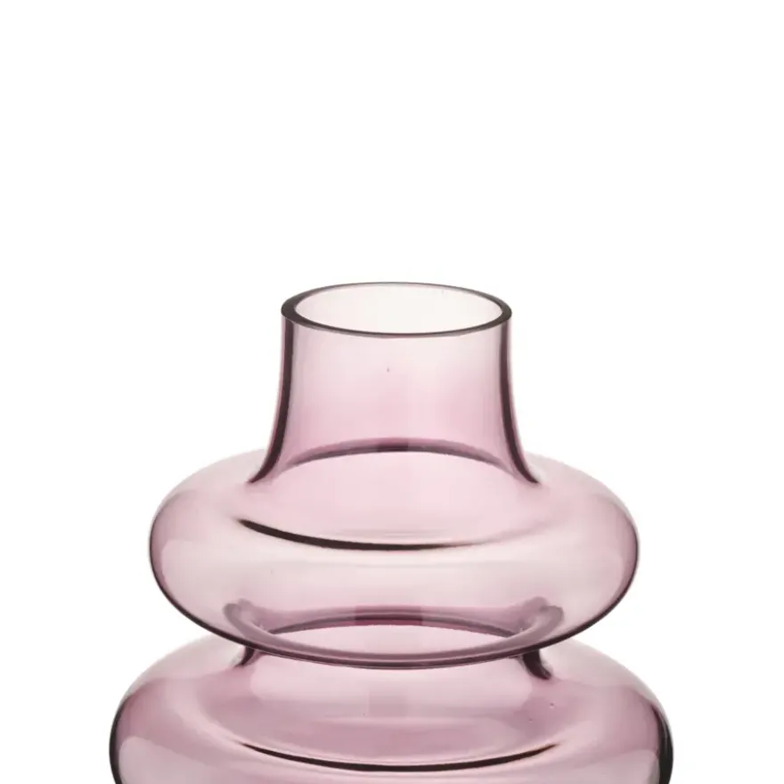 Vaas glas paars 20x20x20cm