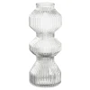 Vaas glas ribbed - h40xd16cm