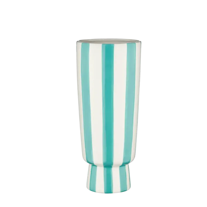 Vaas met strepen blauw