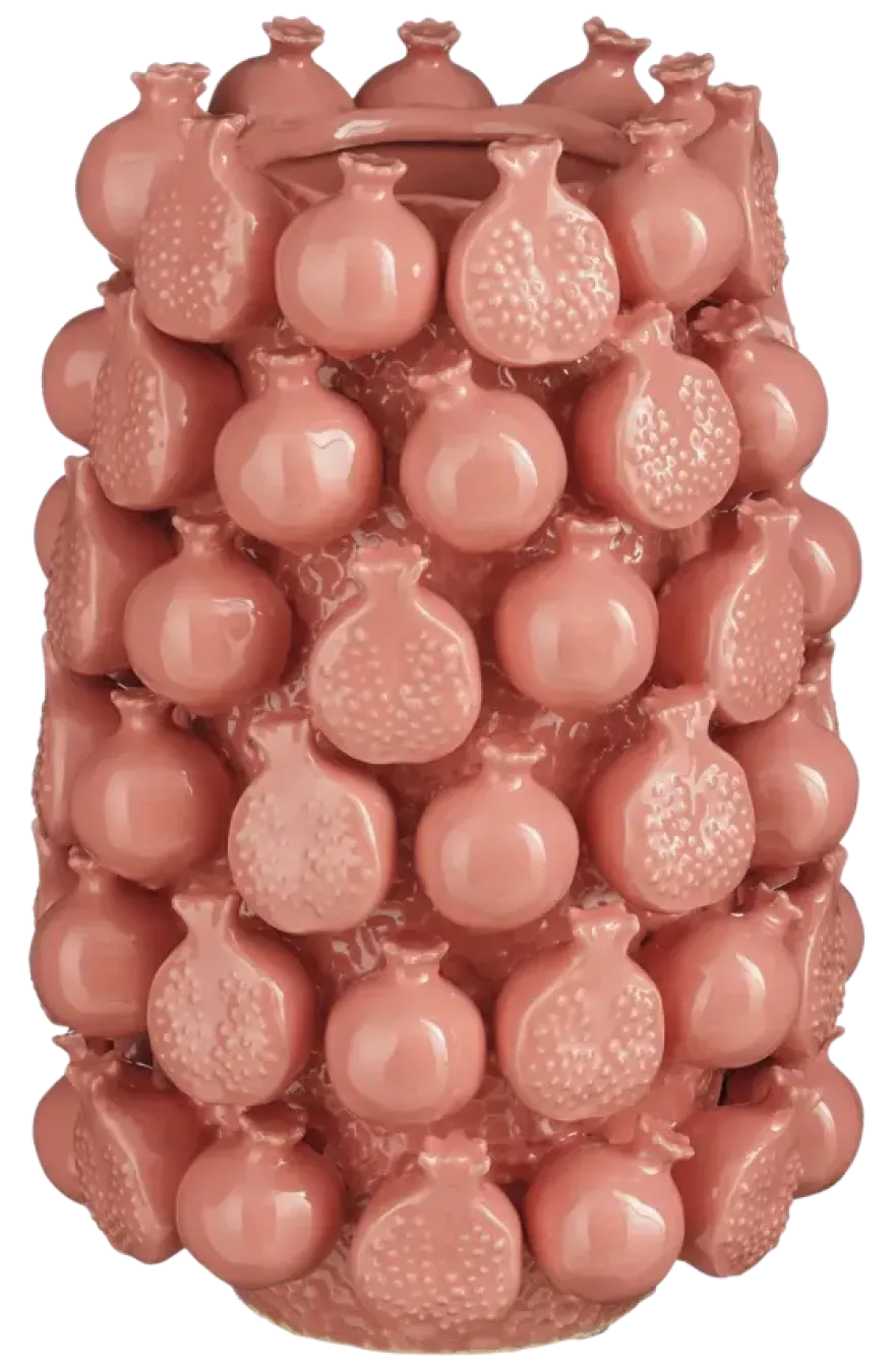 Vaas roze - h30xd24cm