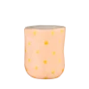 Vaas roze met oranje stippen