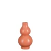 Vaas roze porselein - h14,5xd8 cm